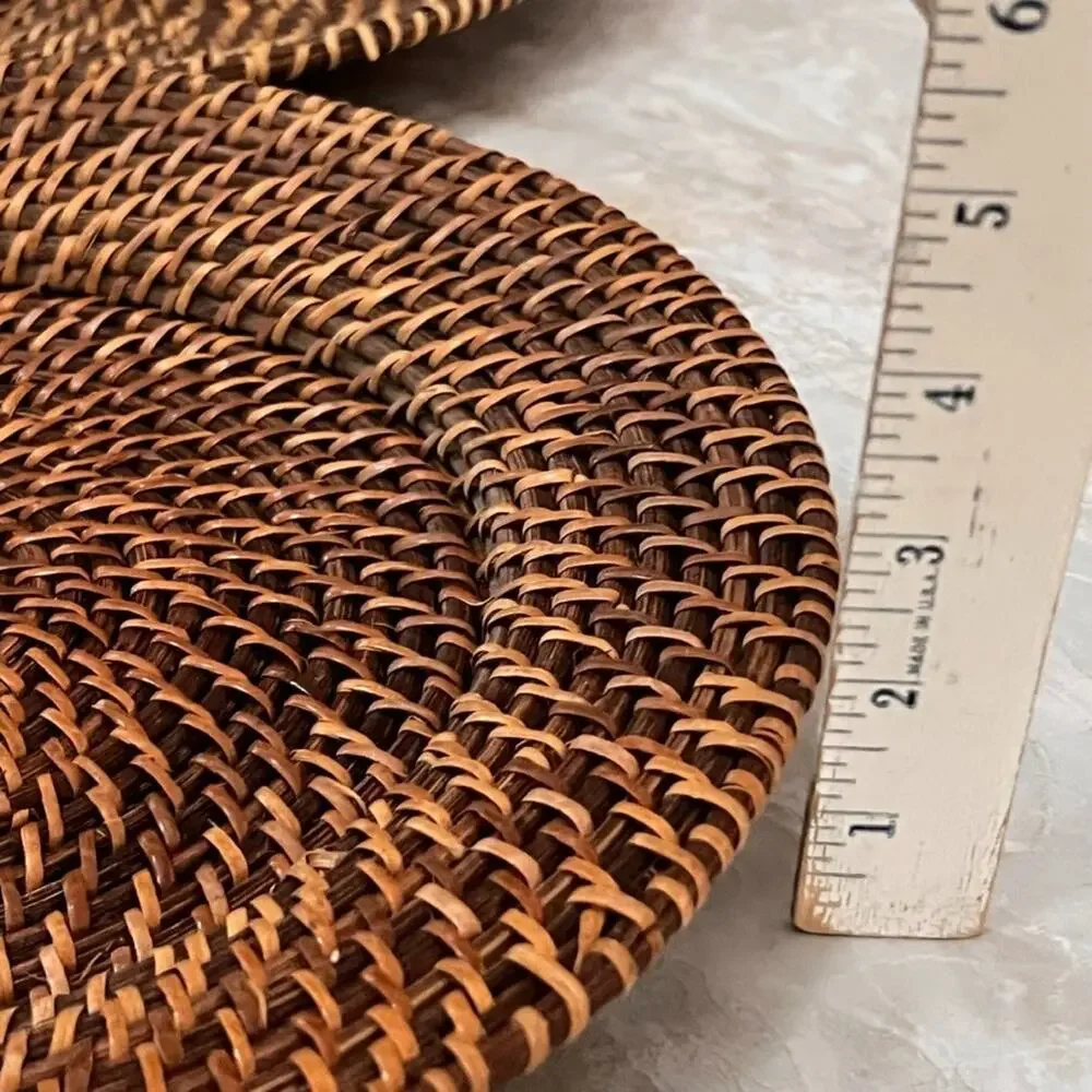Wicker Rattan Charger Plates 13.5
